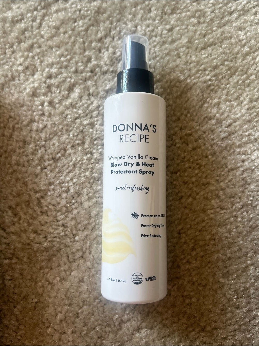 Donna recipe Whipped Vanilla Cream Blow Dry & Heat Protectant Spray